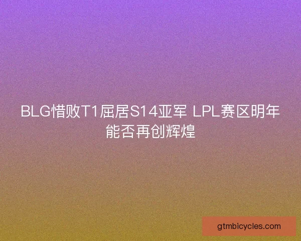 BLG惜败T1屈居S14亚军 LPL赛区明年能否再创辉煌